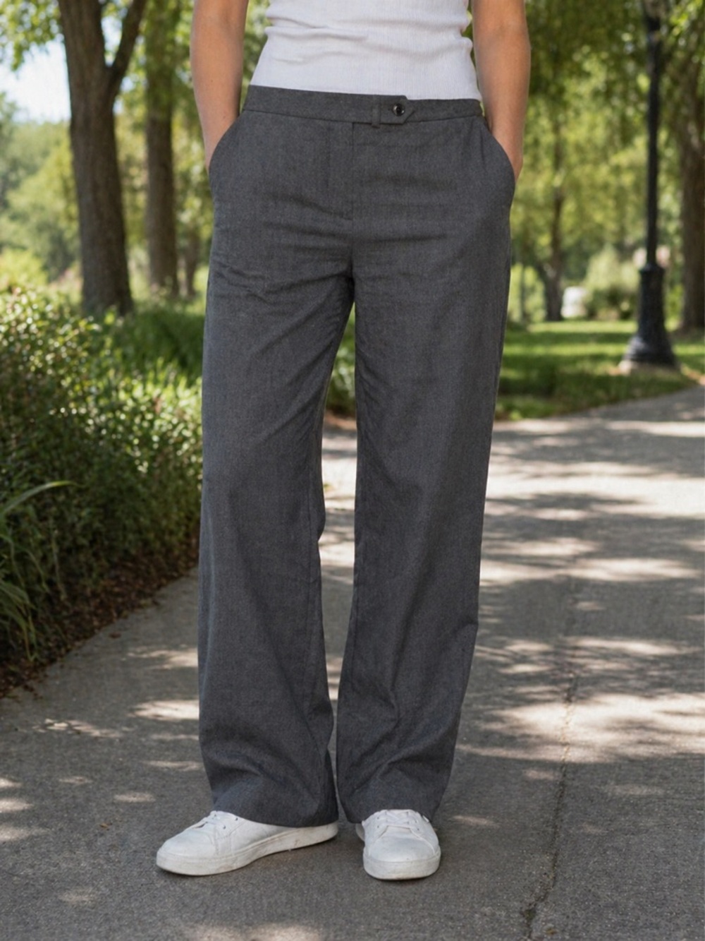 ✨ Calvin Klein Gray Dress Pants – Women’s Size 6P ✨